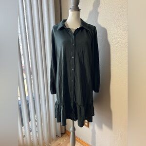 Boden Green Maxi Dress Long Sleeve size 16/18